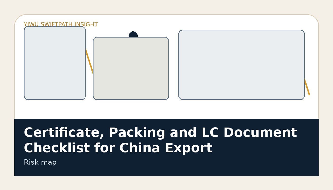 Certificate, Packing and LC Document Checklist for China Export image 1