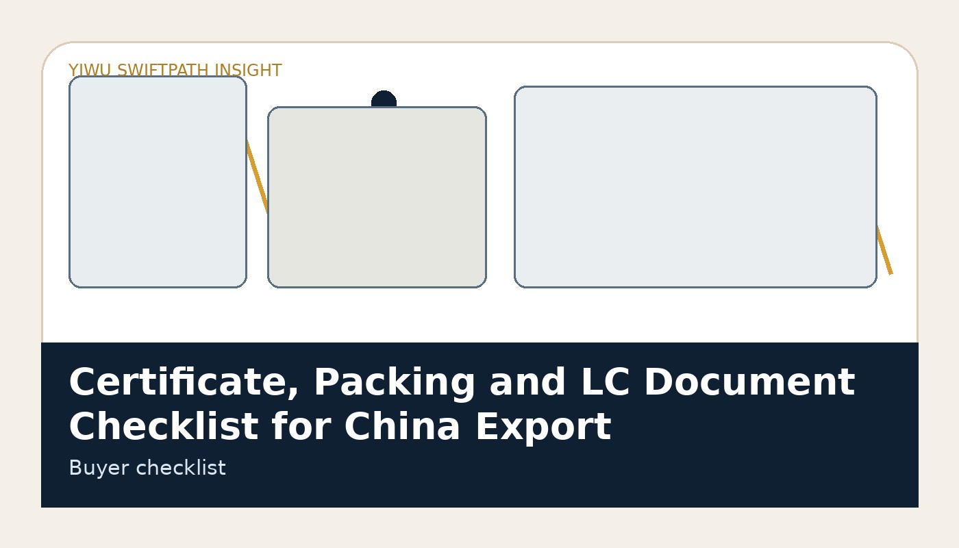 Certificate, Packing and LC Document Checklist for China Export image 3