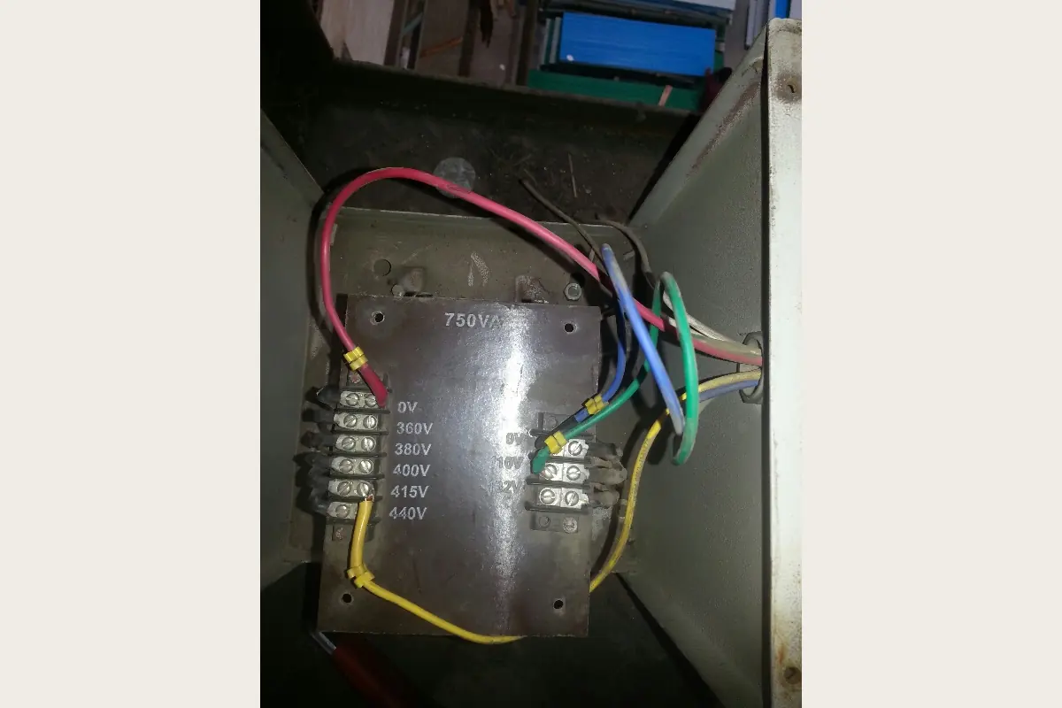 750VA Control Transformer (TOP View) for grid protection, switchgear and current transformers, team-handled supply reference