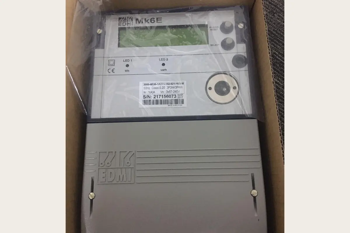 EDMI Mk6E industrial electricity meter for metering, automation and industrial control, team-handled supply reference