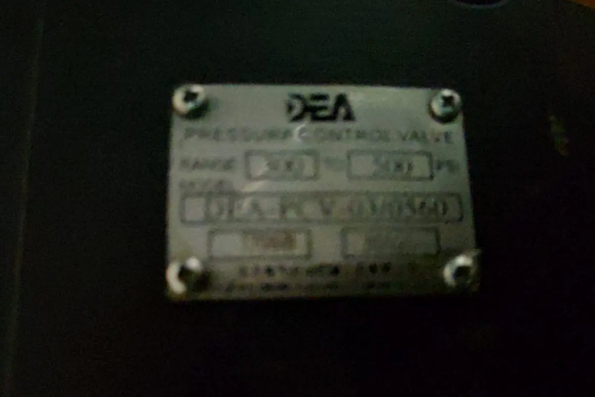 DEA Pressure Control Valve DEA PCV 030560 for valves, actuators and drive systems, team-handled supply reference