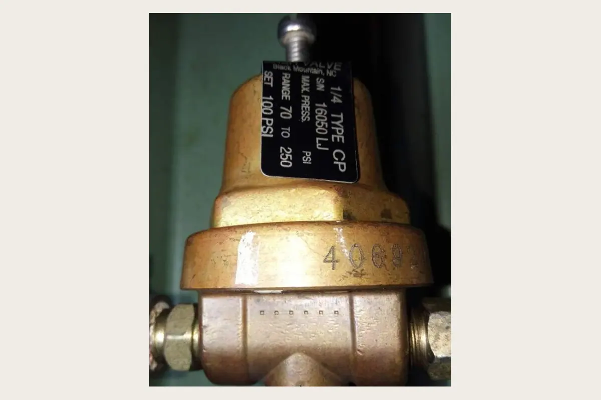 Item#6, pressure regulating valve for valves, actuators and drive systems, team-handled supply reference